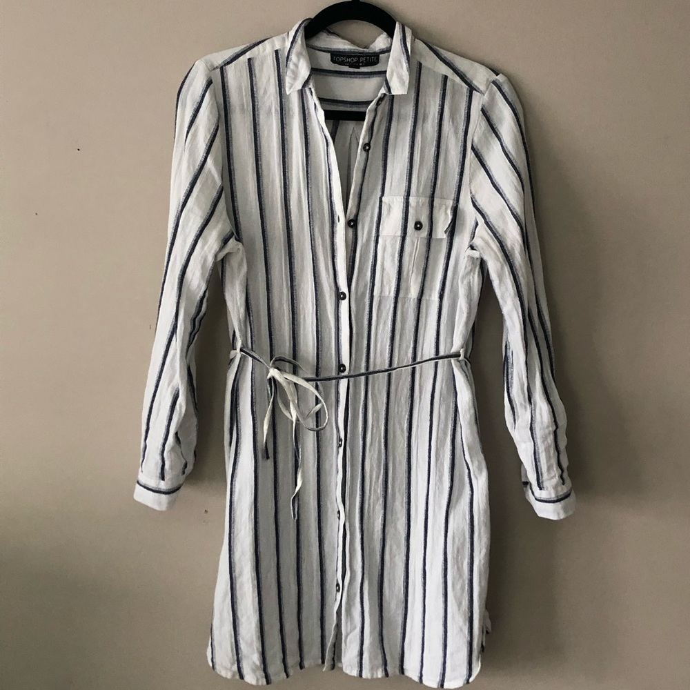 Topshop petite button up dress